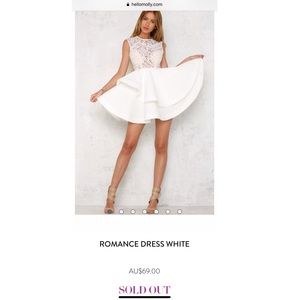 Hello Molly White flare midi dress. Never Worn!